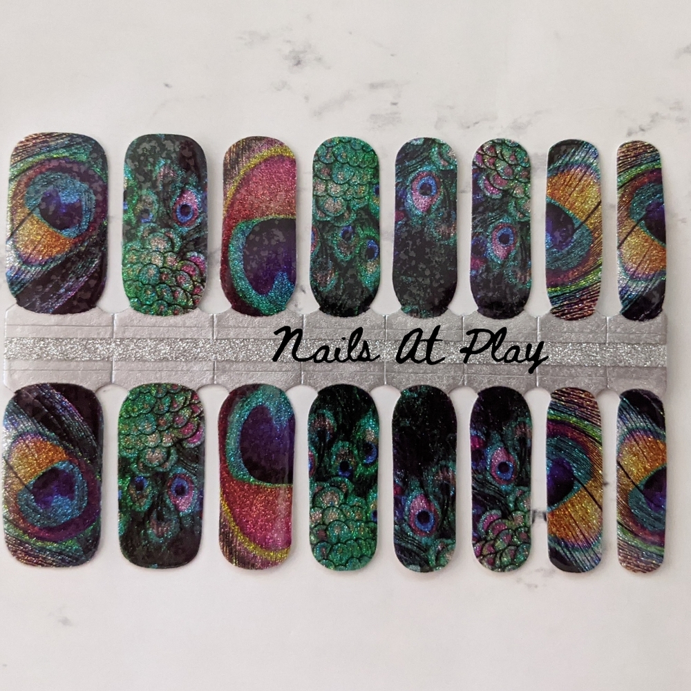 5 for $15 Nail Wraps- Peacock at Play